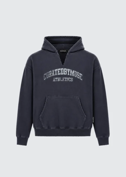 Muse Athletics V-Neck Hoodie - Navy Club