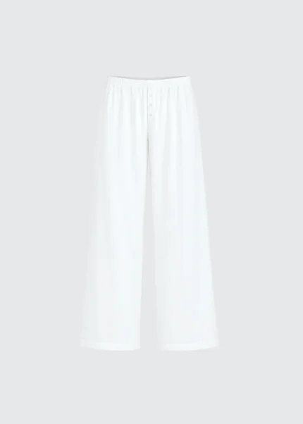 Soft Cotton Pants - Gardenia