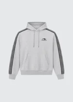 Muse French Terry Striped Hoodie - Sports Grey