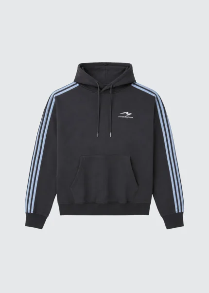 Muse French Terry Striped Hoodie - Skyline