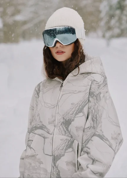 Muse Heavyweight Camo Zip Up - White Edition