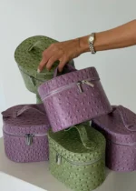 The Mini Vanity Case - Lilac Ostrich