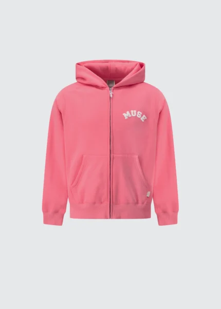 Muse Heavyweight Chenille Zip Up - Blush