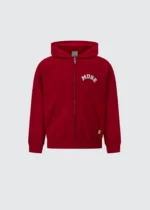 Muse Heavyweight Chenille Zip Up - Cherry