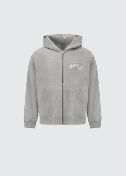 Muse Heavyweight Chenille Zip Up - Dove