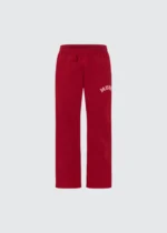 Heavyweight Chenille Straight Joggers - Cherry