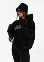 Muse Heavyweight Diamond Hoodie - Black