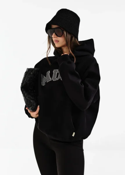 Muse Heavyweight Diamond Hoodie - Black