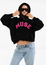 Muse Heavyweight Chenille Hoodie - Black Taffy
