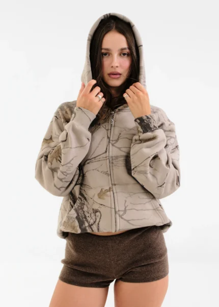 Muse Heavyweight Camo Zip Up - Canyon