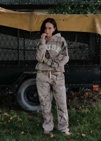 Muse Heavyweight Camo Hoodie Set - Canyon