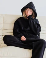 Muse Heavyweight Chenille Hoodie Set - Coal Black