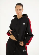 Muse French Terry Striped Hoodie - Redline