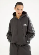 Muse French Terry Striped Hoodie - Skyline