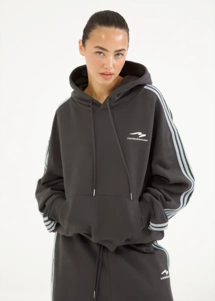 Muse French Terry Striped Hoodie - Skyline