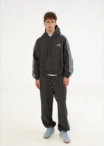 Muse French Terry Striped Hoodie - Skyline