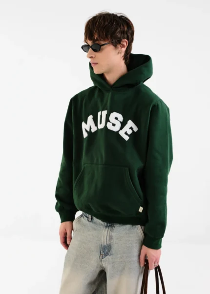 Muse Heavyweight Chenille Hoodie - Green Pine