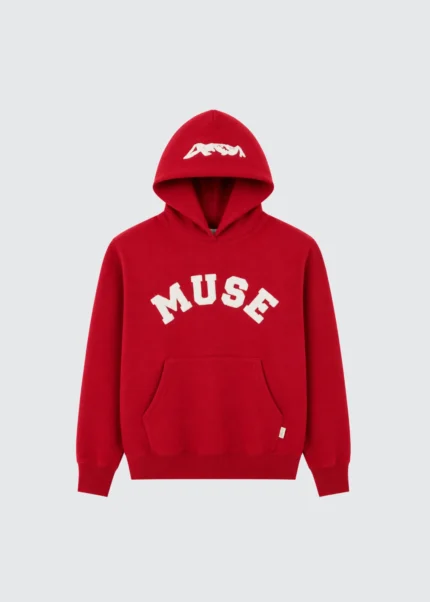 Muse Heavyweight Chenille Hoodie - Ivy Red