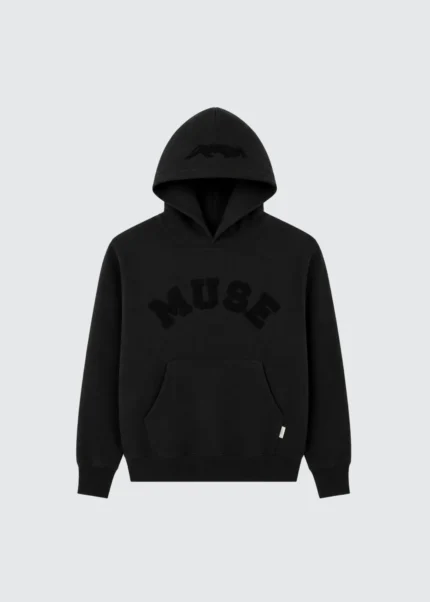 Muse Heavyweight Chenille Hoodie - Coal Black