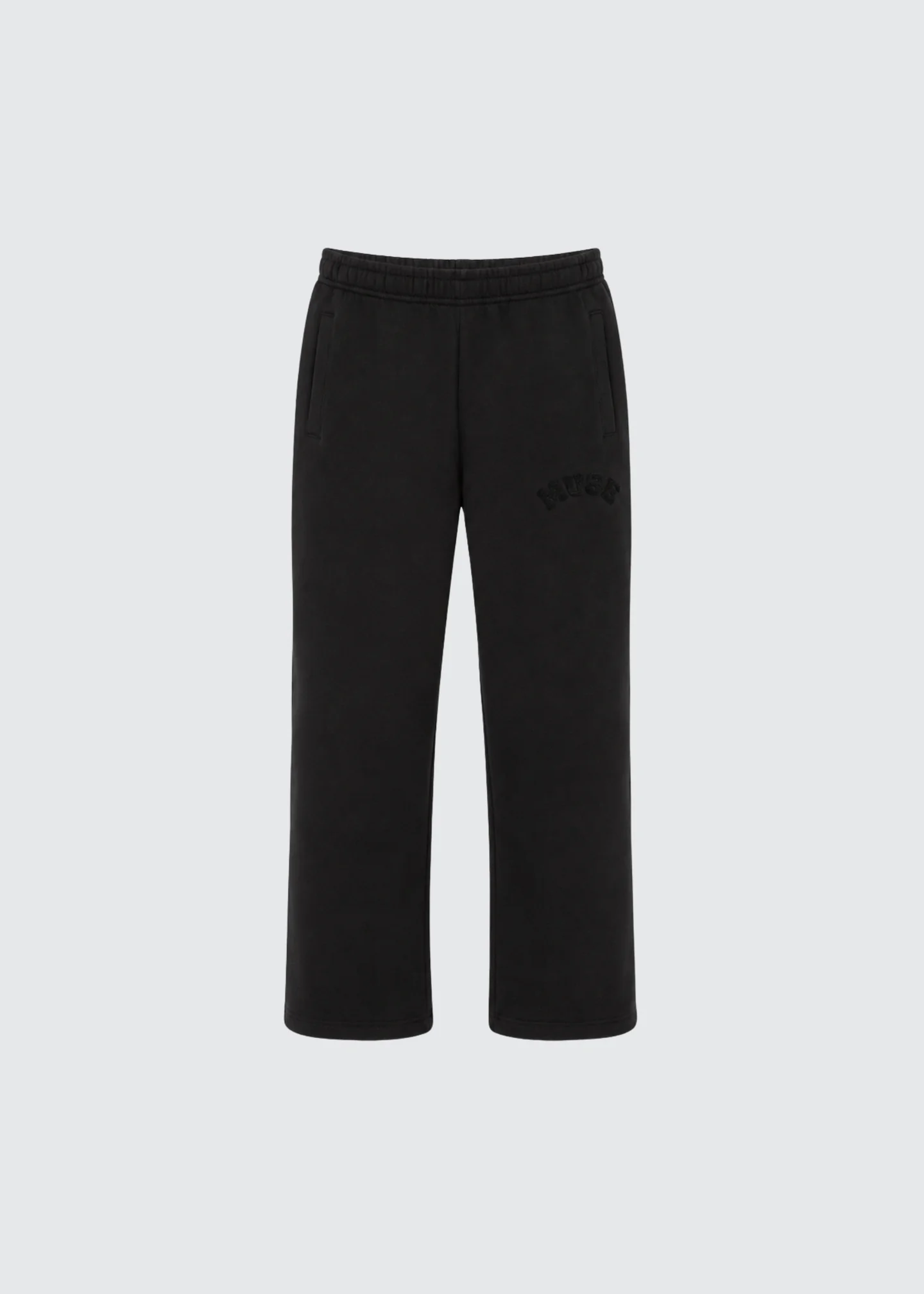PRODUCTSHOT-UPDATEDWEBSITE_66 Muse Heavyweight Chenille Straight Joggers - Coal Black