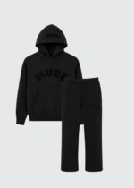 Muse Heavyweight Chenille Hoodie Set - Coal Black