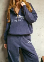 Muse Athletics V-Neck Hoodie - Navy Club