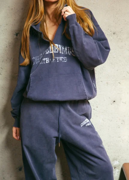 Muse Athletics V-Neck Hoodie - Navy Club