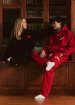 Muse Heavyweight Chenille Zip Up - Cherry