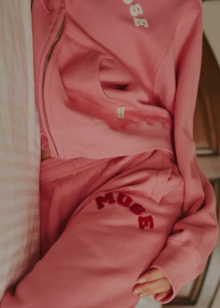 Muse Heavyweight Chenille Zip Up - BlushMuse Heavyweight Chenille Zip Up - Blush